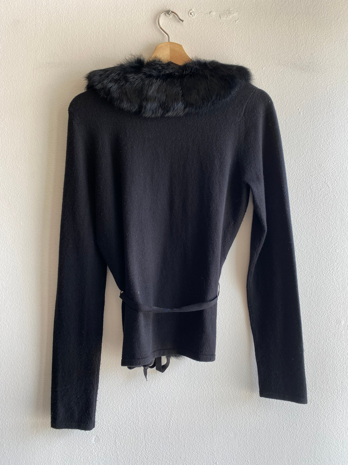 Vintage Y2K black trim cardigan - La Lovely Vintage 