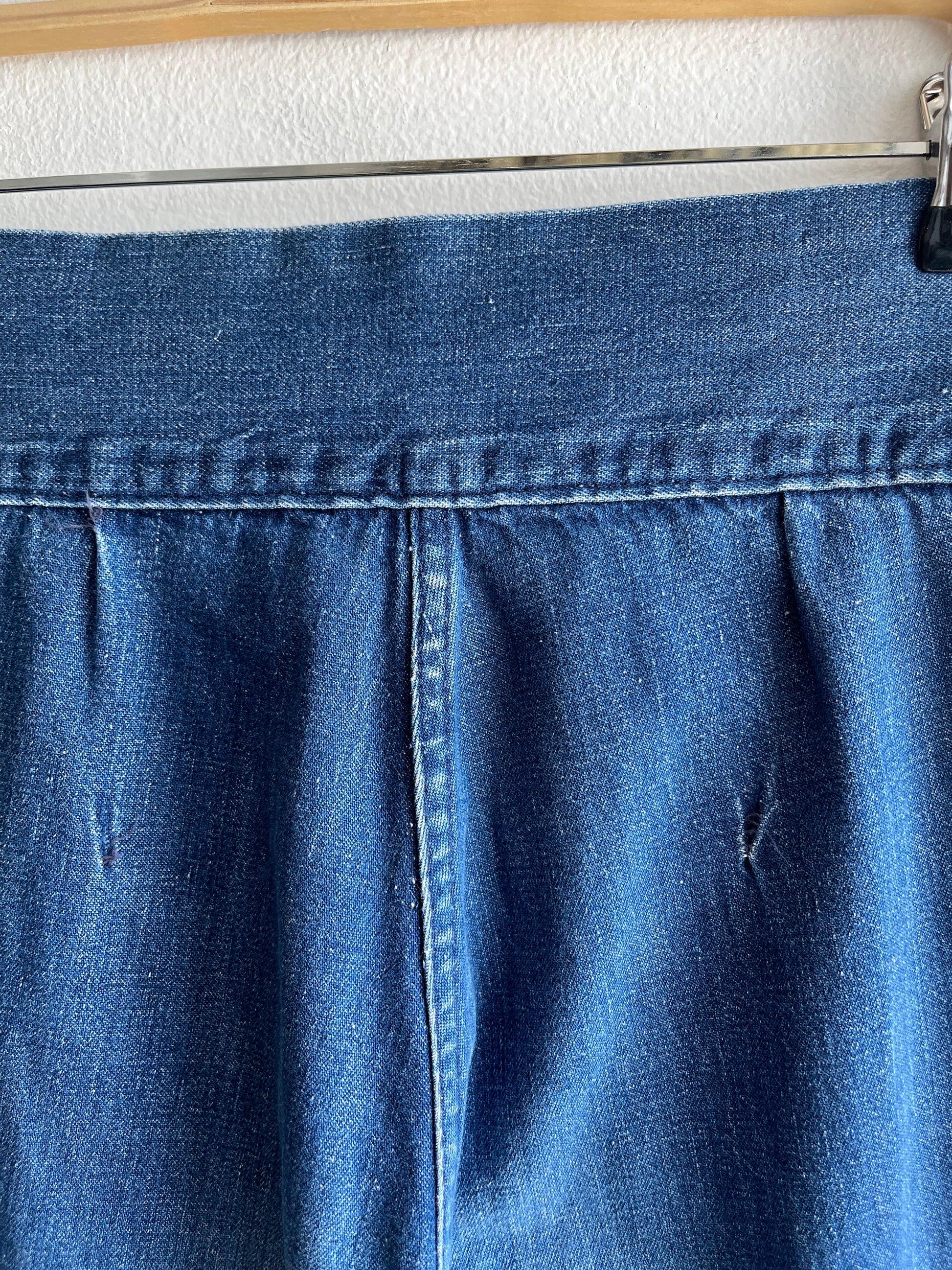 Vintage 1970’s Wide Leg Denim Flare Jeans - La Lovely Vintage 