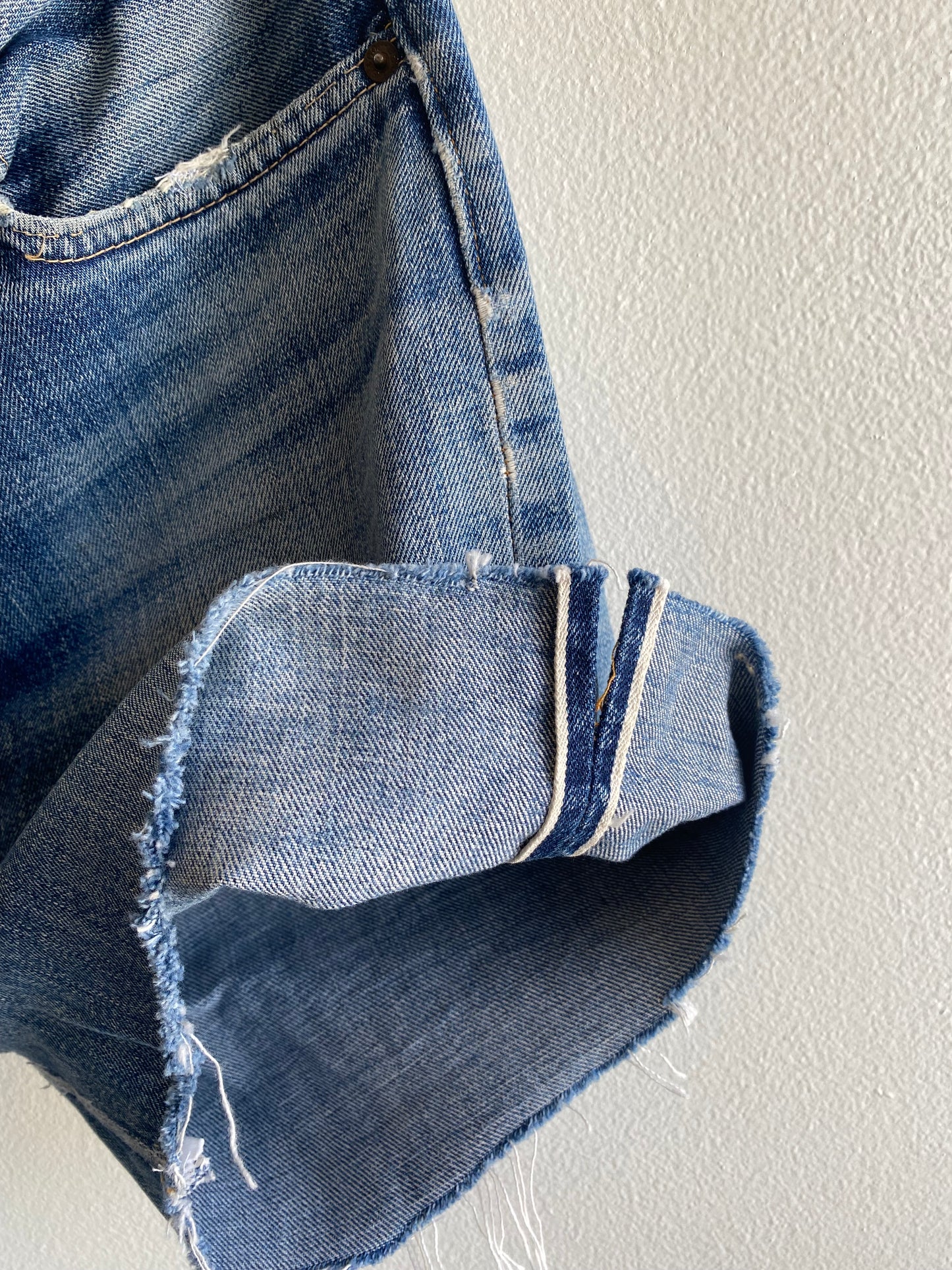 Vintage 1960/70’s Levi’s “Big E” 501 Selvedge Denim Cut-Off Shorts