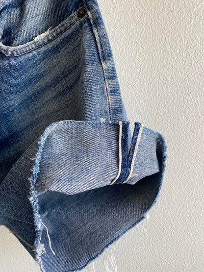 Vintage 1960/70’s Levi’s “Big E” 501 Selvedge Denim Cut-Off Shorts