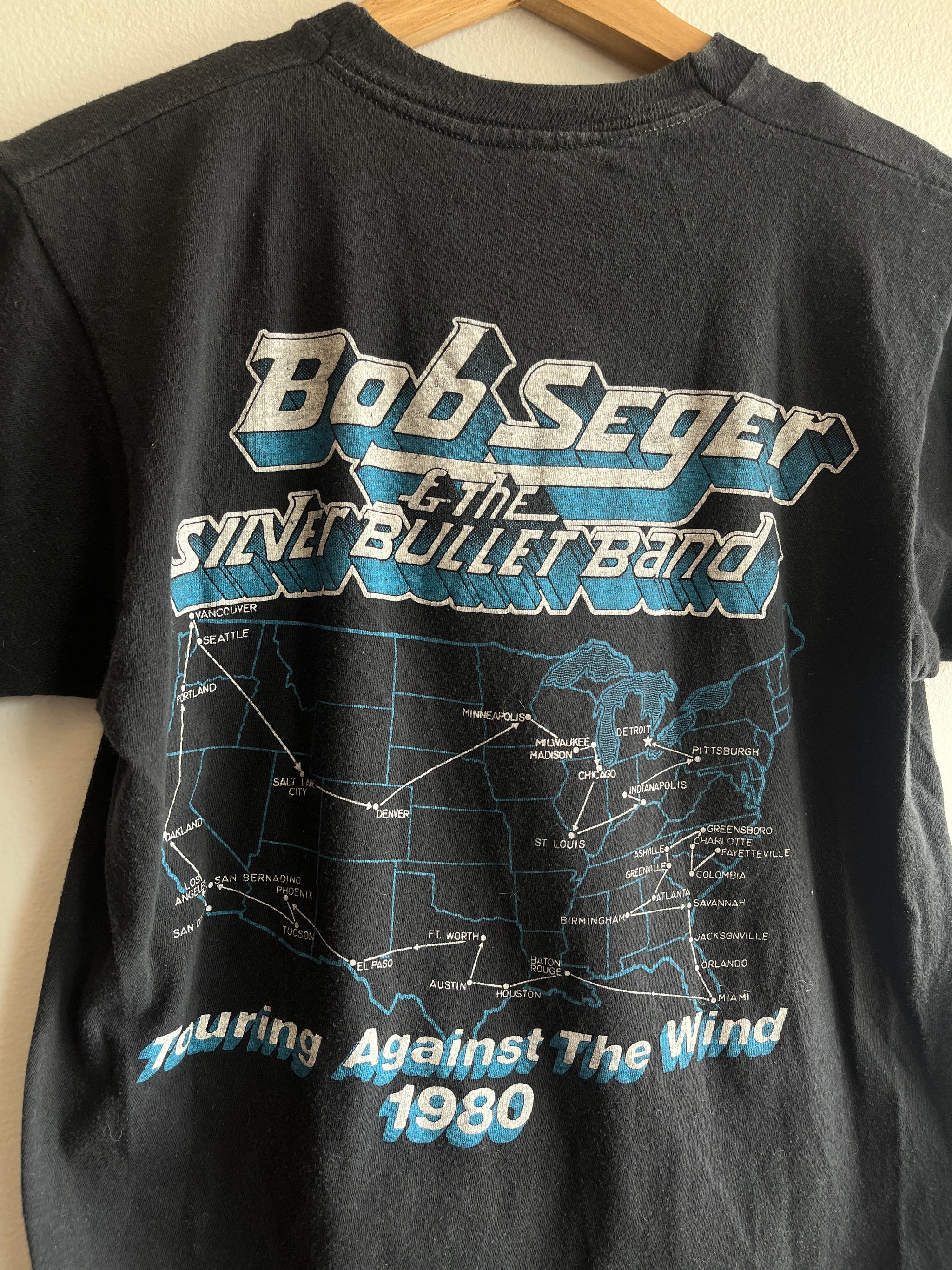 Store Vintage Bob Seger And The Silver Bullet Band Tshirt 1980s Rare