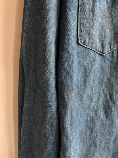Vintage 1960’s Wrangler Embroidered Denim Pearl Snap Shirt - La Lovely Vintage 