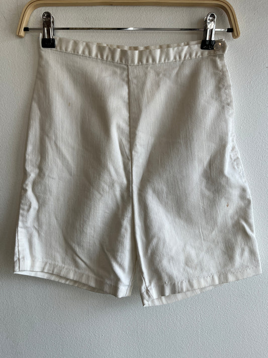 Vintage 1960’s Side-Zip Ecru Shorts - La Lovely Vintage 