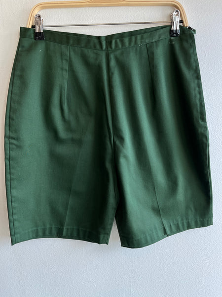 Vintage 1960’s Green Side-Zip Shorts