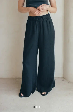 By Together-100% linen Wide Leg Pant