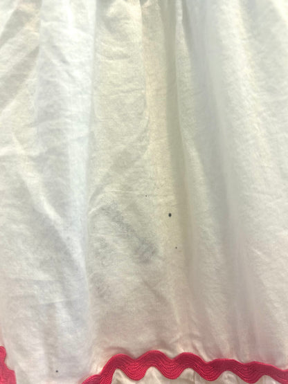 Vintage Y2K Victoria Secret White Cotton Top with Colorful Trim