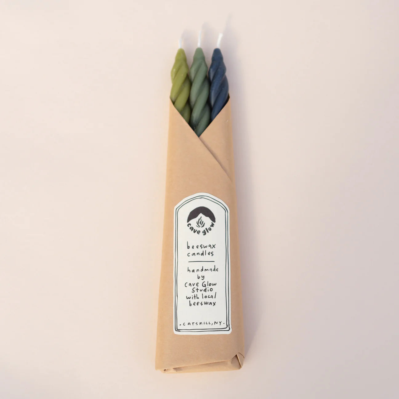 Cave Glow Studio - Spiral Beeswax Candle Set - La Lovely Vintage 