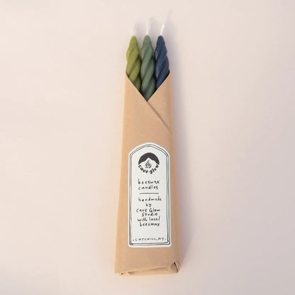 Cave Glow Studio - Spiral Beeswax Candle Set - La Lovely Vintage 