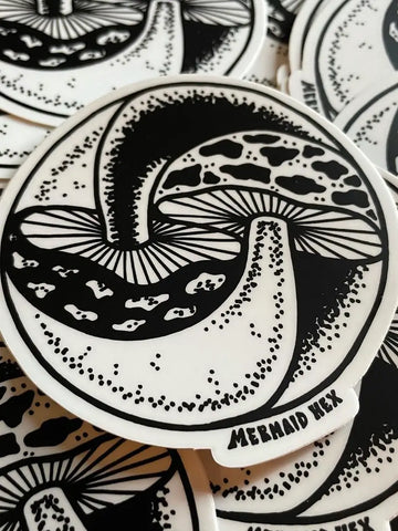Mermaid Hex - Mushroom Yin Yang Sticker