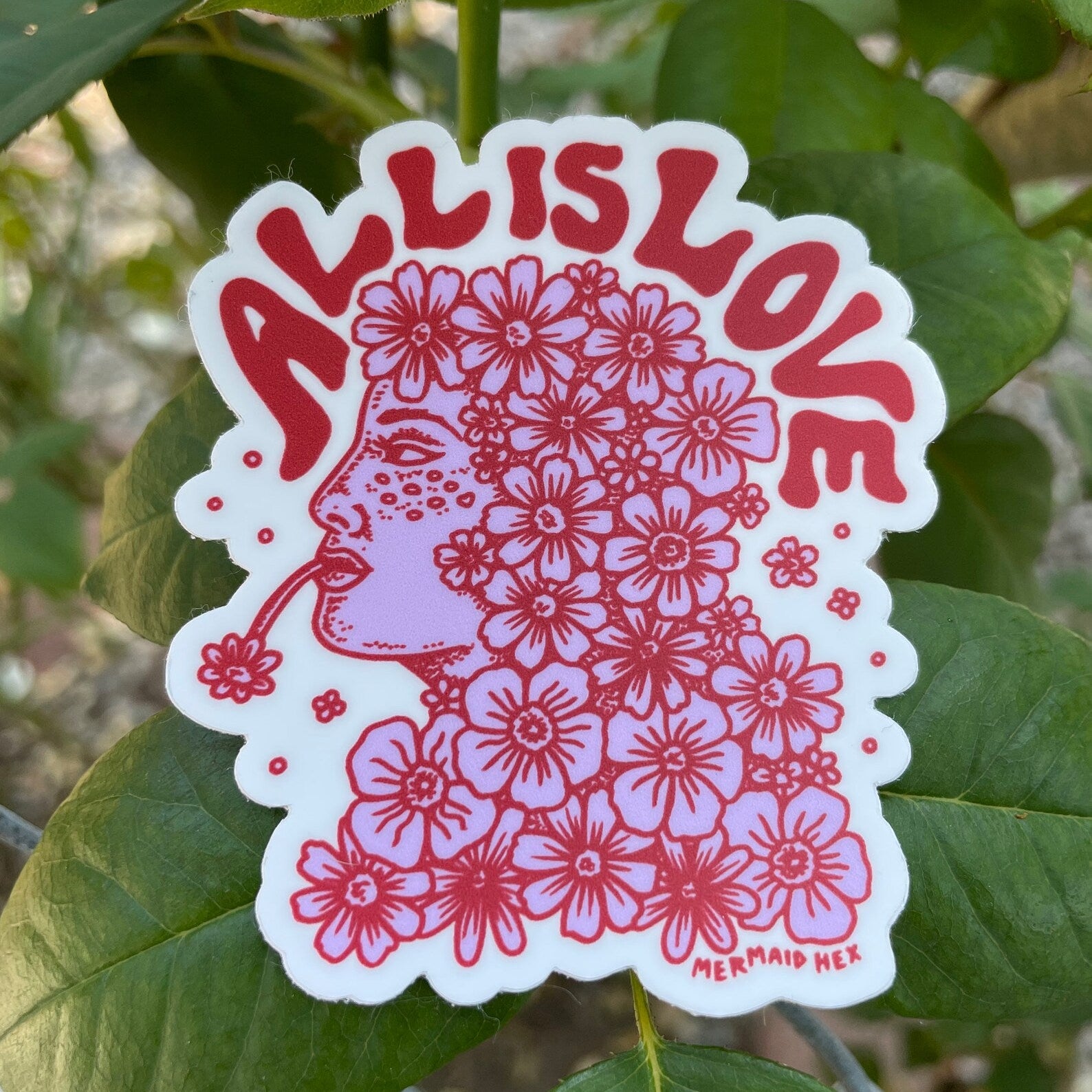 Mermaid Hex - All is Love Sticker - La Lovely Vintage 