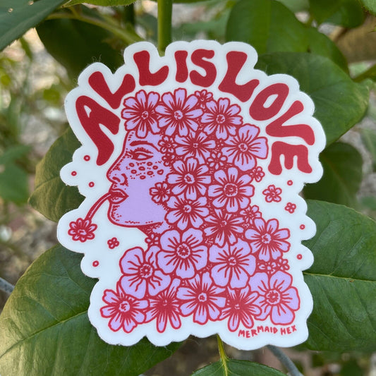 Mermaid Hex - All is Love Sticker - La Lovely Vintage 