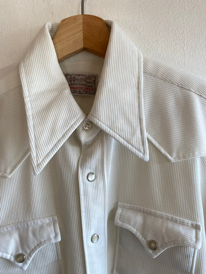 Vintage 1970’s H bar C Ribbed Pearl Snap Shirt