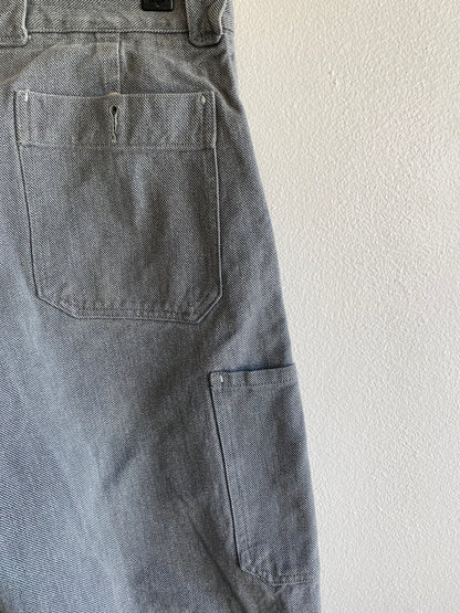 Vintage 1950’s Swiss Salt and Pepper Denim Military Trousers