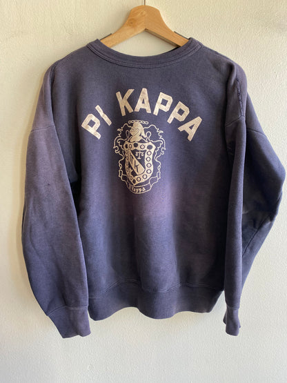 Vintage 1950’s Pi Kappa Flock Print Sweatshirt