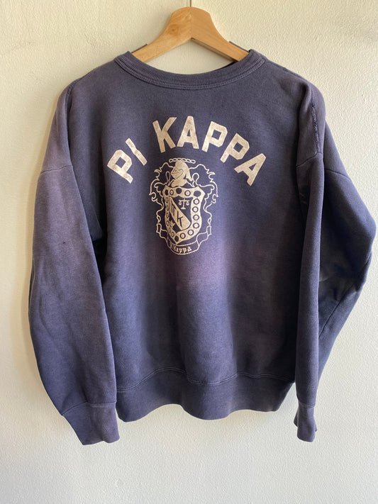 Vintage 1950’s Pi Kappa Flock Print Sweatshirt