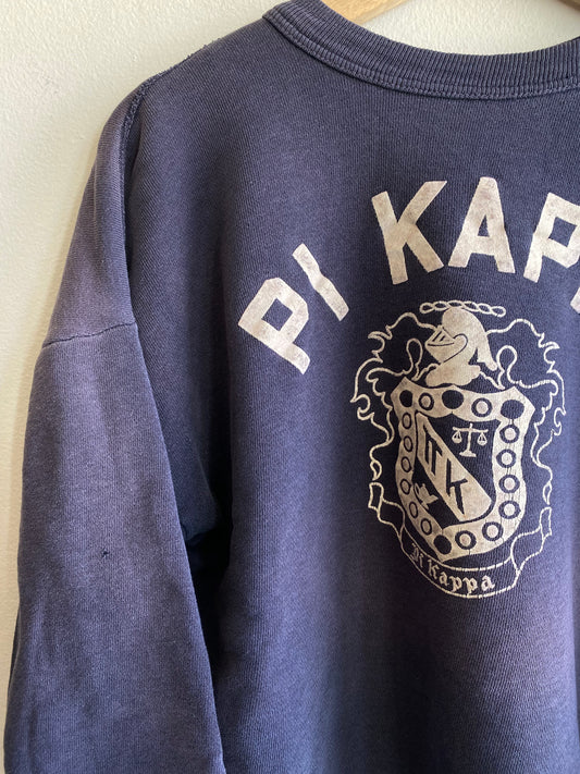 Vintage 1950’s Pi Kappa Flock Print Sweatshirt