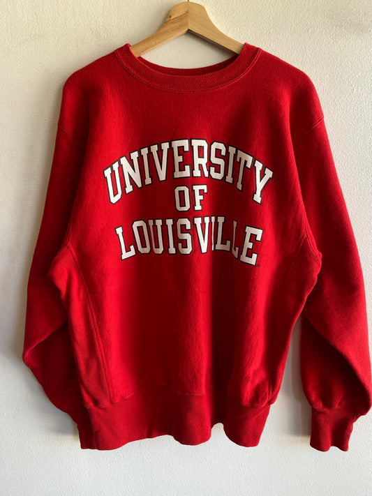 Vintage 1990’s Champion University of Louisville Reverse Weave Crewneck Sweatshirt