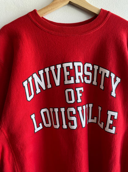 Vintage 1990’s Champion University of Louisville Reverse Weave Crewneck Sweatshirt