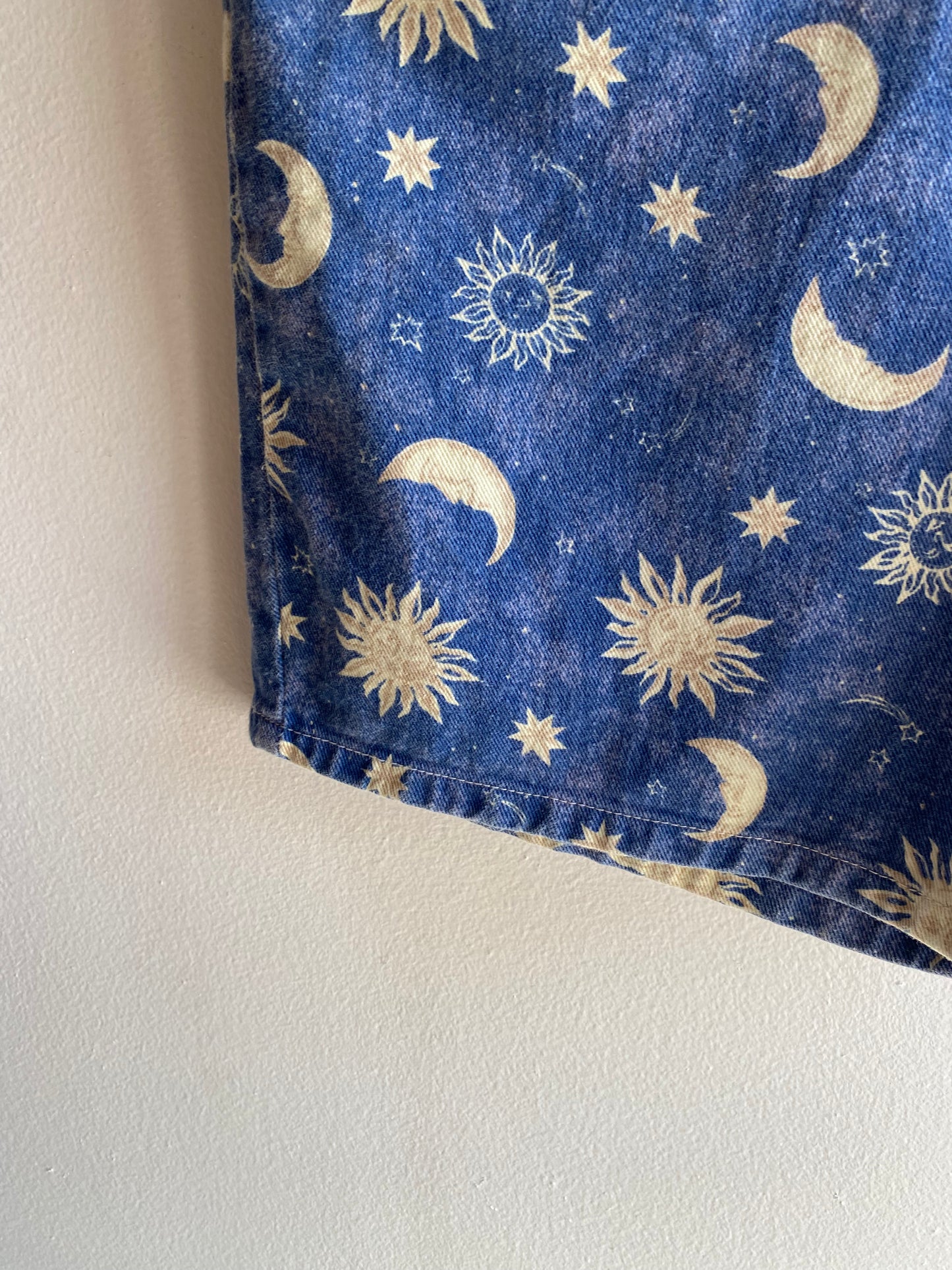 Vintage 1990’s Sostanza “Sun and Moon” Denim Shorts