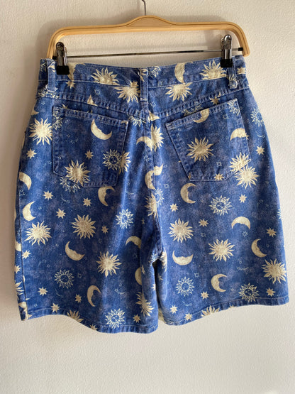 Vintage 1990’s Sostanza “Sun and Moon” Denim Shorts