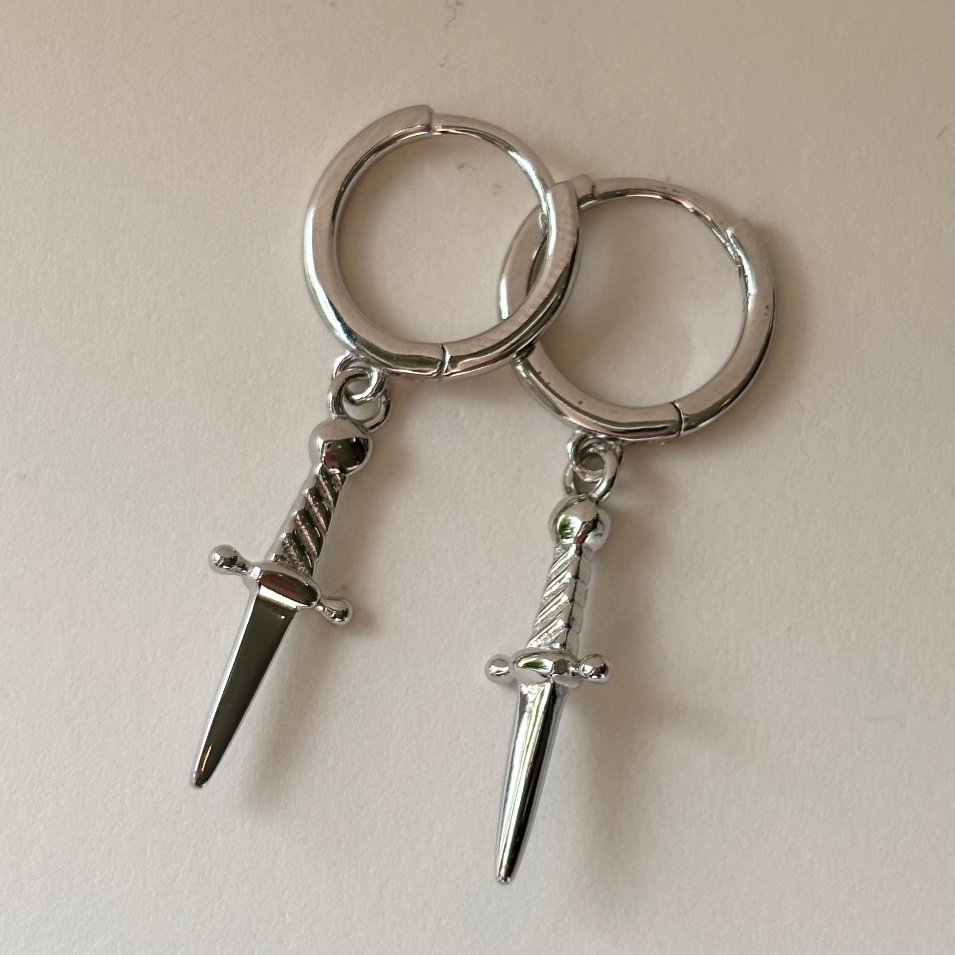 Mini Dagger Hoop Earrings By La Lovely