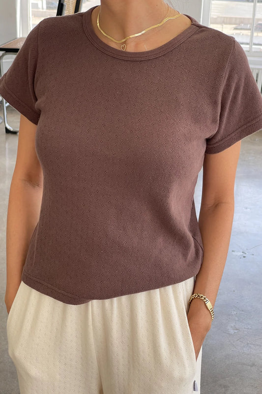 Le Bon Shoppe - Pointelle Babe Tee - La Lovely Vintage 