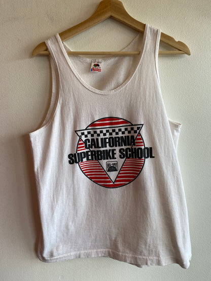 Vintage 1980/90’s California Superbike School Tank Top T-Shirt