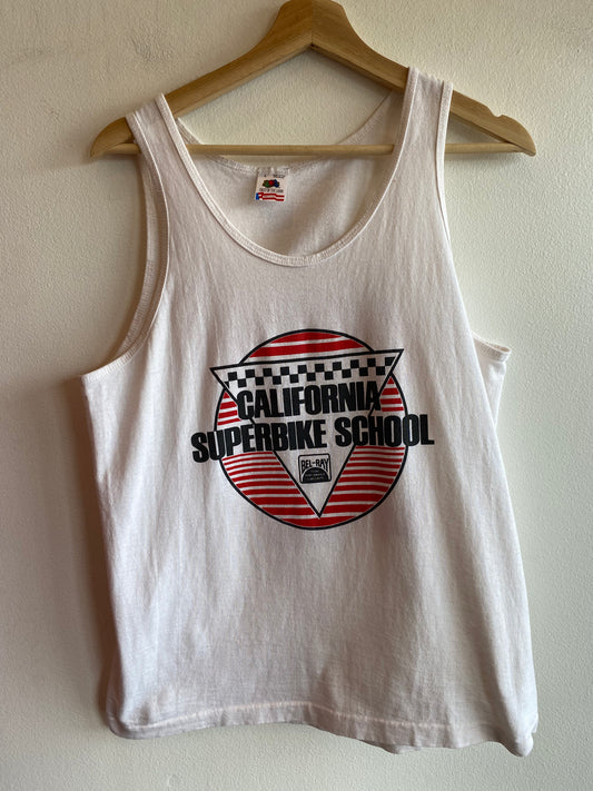 Vintage 1980/90’s California Superbike School Tank Top T-Shirt