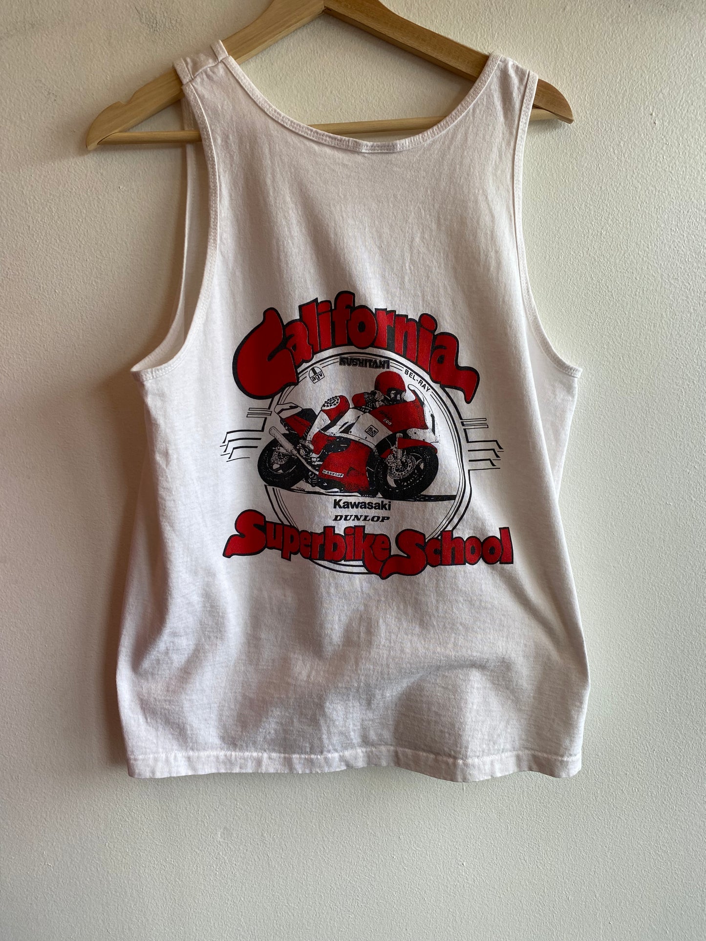Vintage 1980/90’s California Superbike School Tank Top T-Shirt