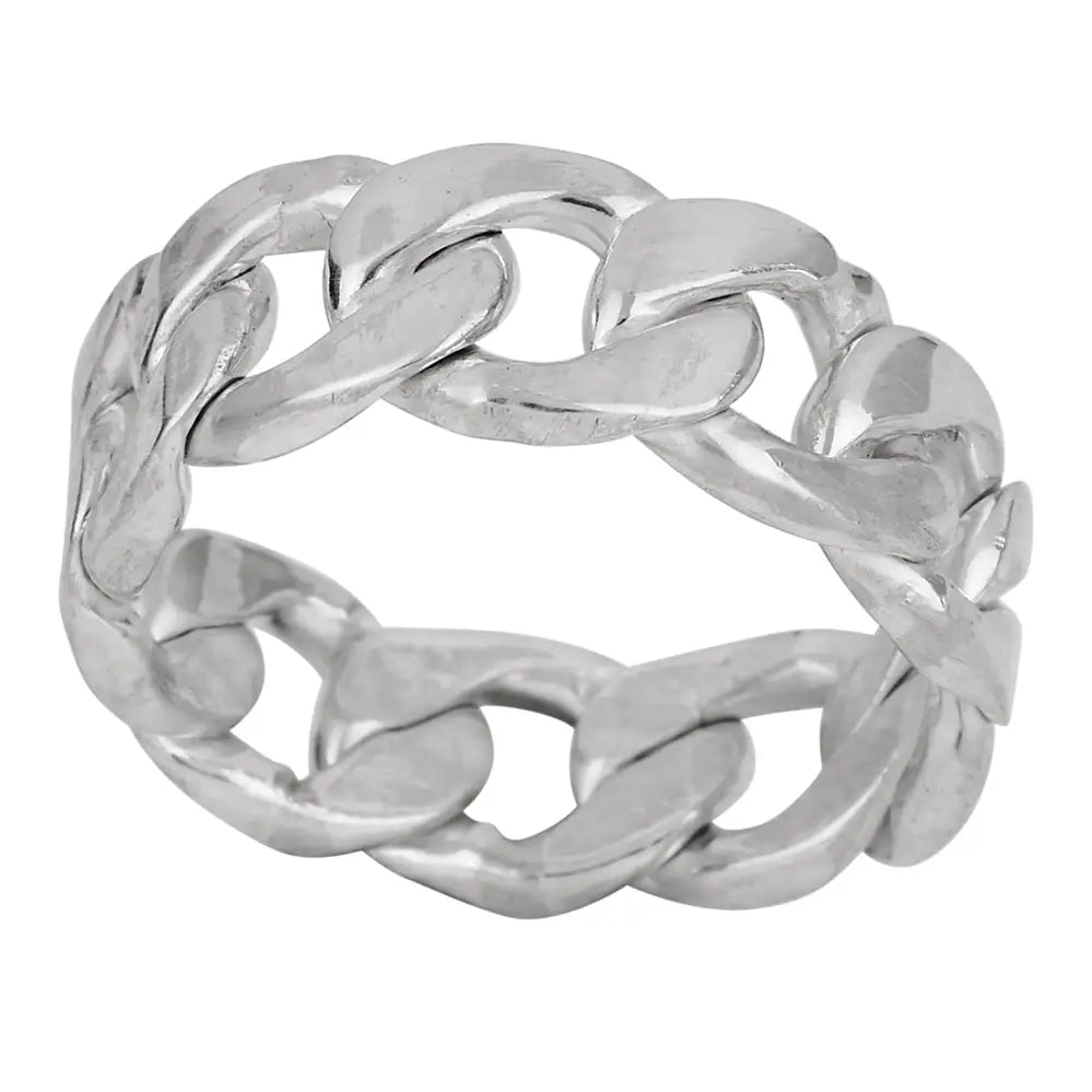 Tiger Mountain Jewelry - Chain Link Sterling Silver Ring - La Lovely Vintage 