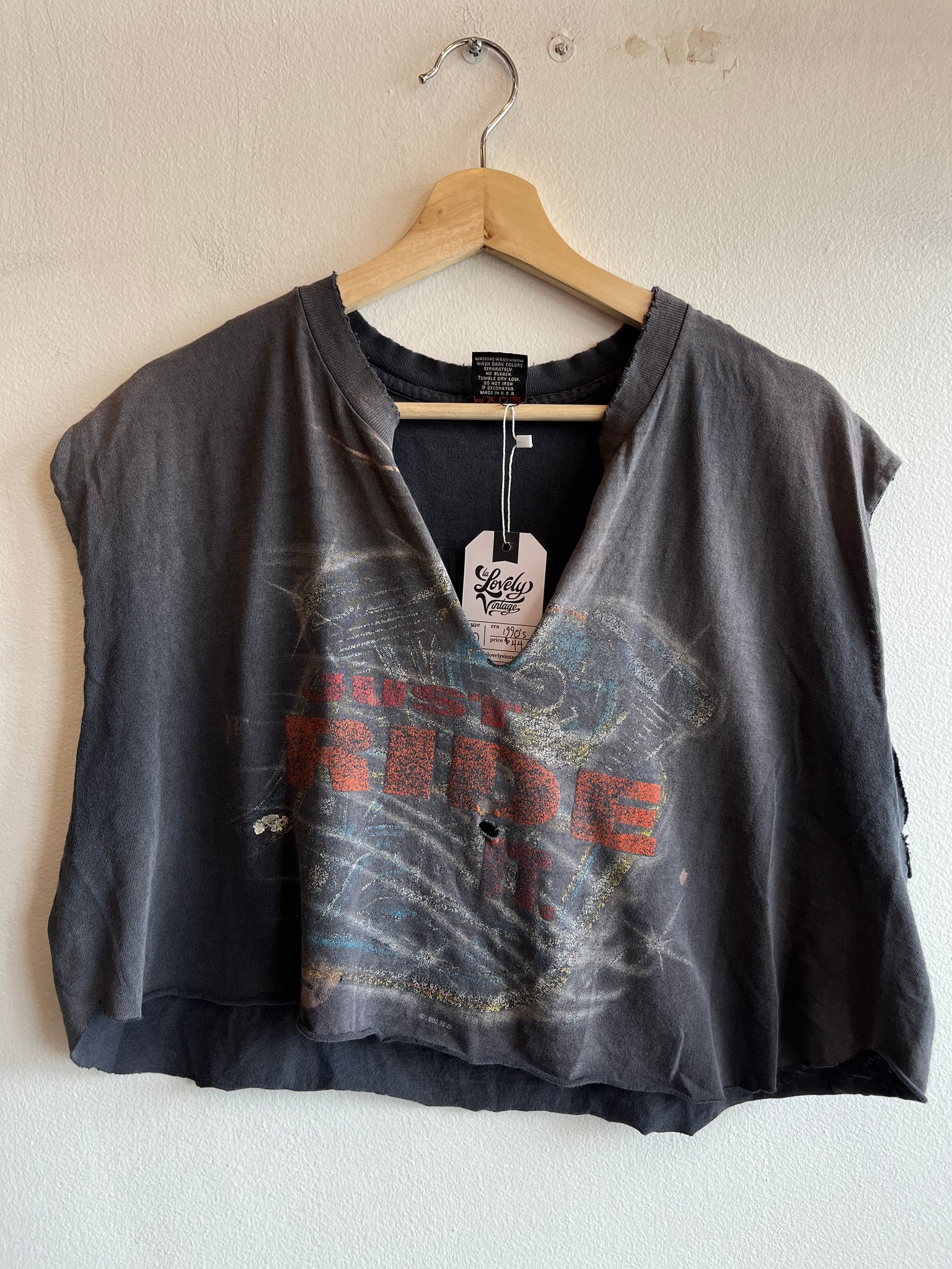 Vintage 1990’s Thrashed and Chopped Harley “Just Ride It” shirt