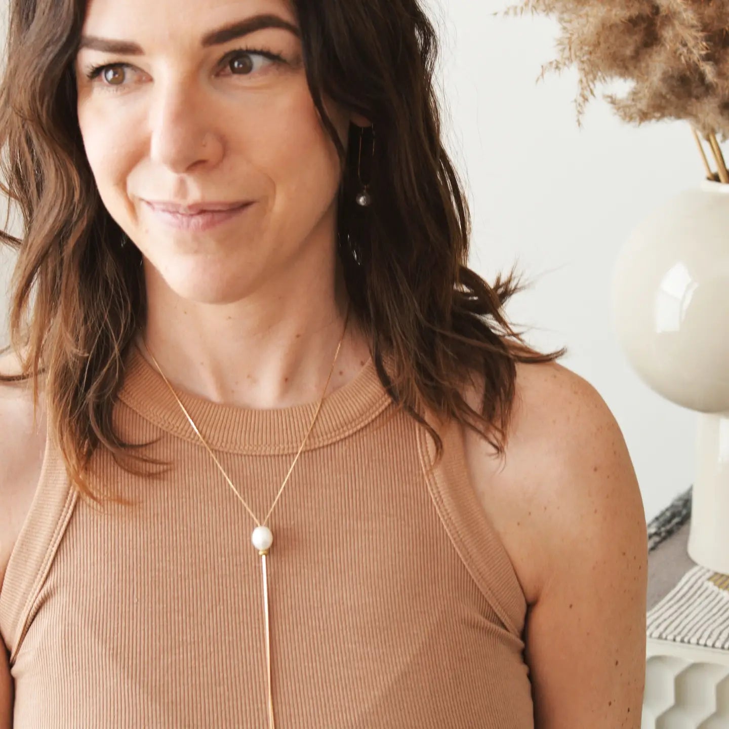 Ker-ij Jewelry - Gwen Bolo Lariat Necklace - La Lovely Vintage 