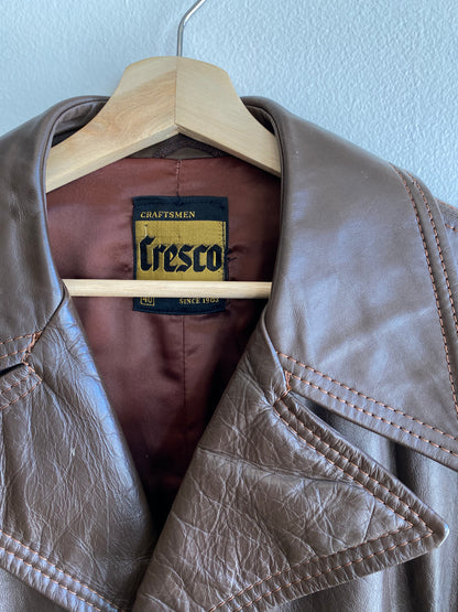 Vintage 1960/70’s Cresco Belted Leather Coat