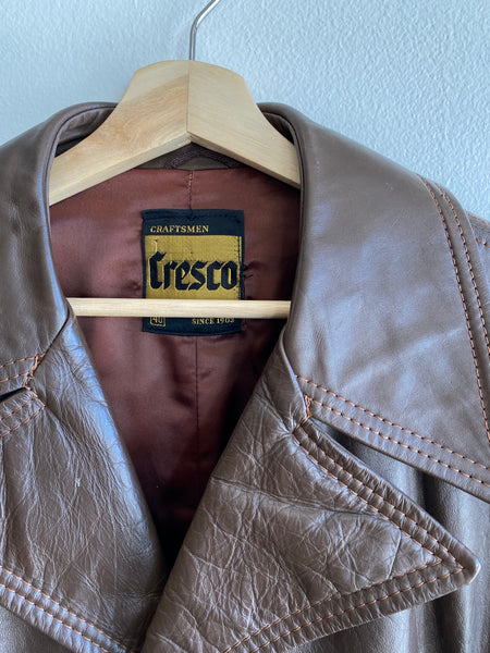 Vintage 1960/70’s Cresco Belted Leather Coat