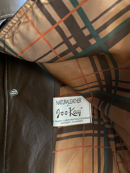 Vintage 1960/70’s Satin-Lined Leather Blazer Jacket