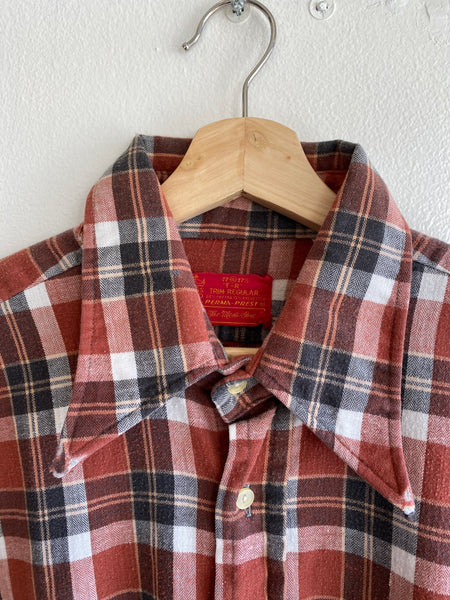Vintage 1970’s Sears “King’s Road” Cotton Flannel Button-Up Shirt
