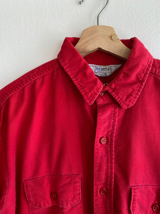 Vintage 1970’s Five Brother Cotton Flannel Button-Up Shirt