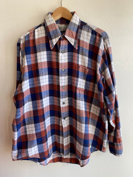 Vintage 1960/70’s Macy’s of California Cotton Flannel Button-Up Shirt