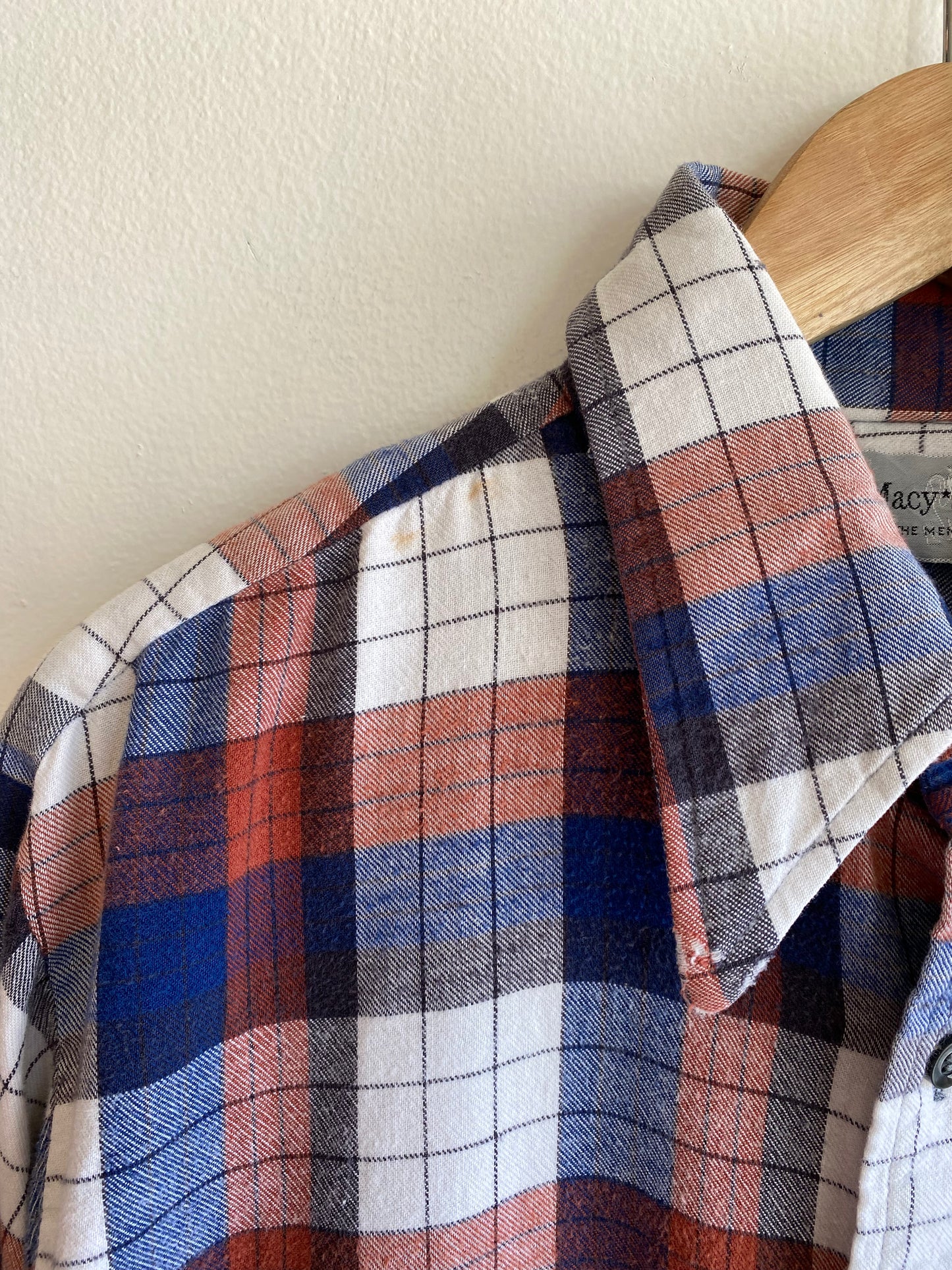 Vintage 1960/70’s Macy’s of California Cotton Flannel Button-Up Shirt