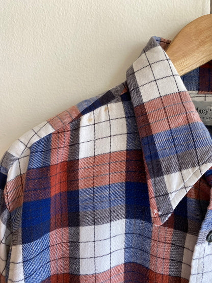 Vintage 1960/70’s Macy’s of California Cotton Flannel Button-Up Shirt