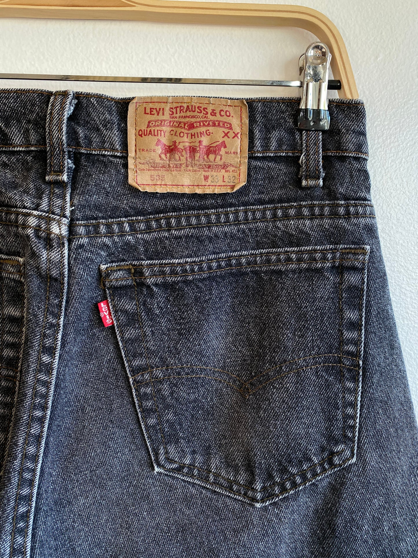 Vintage 1980’s Levi’s 505 Grey Denim Jeans