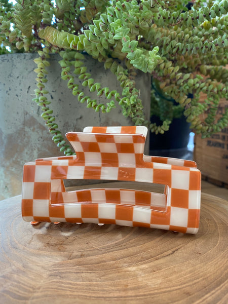 LoveLina - Large Checkered Claw Clip