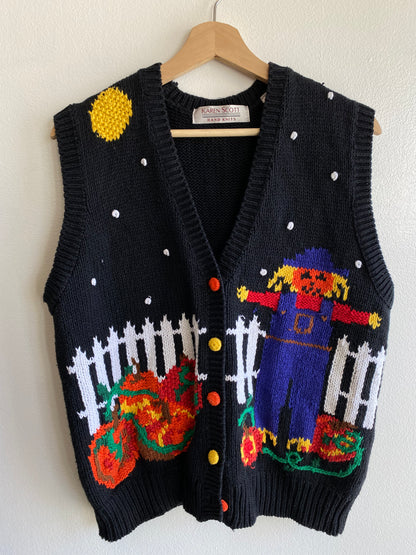 Vintage 1980’s Halloween Novelty Knit Sweater Vest - La Lovely Vintage 