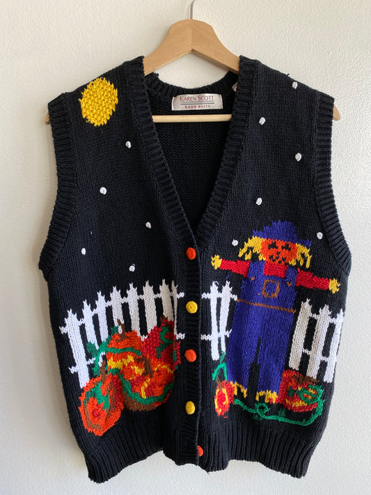 Vintage 1980’s Halloween Novelty Knit Sweater Vest - La Lovely Vintage 