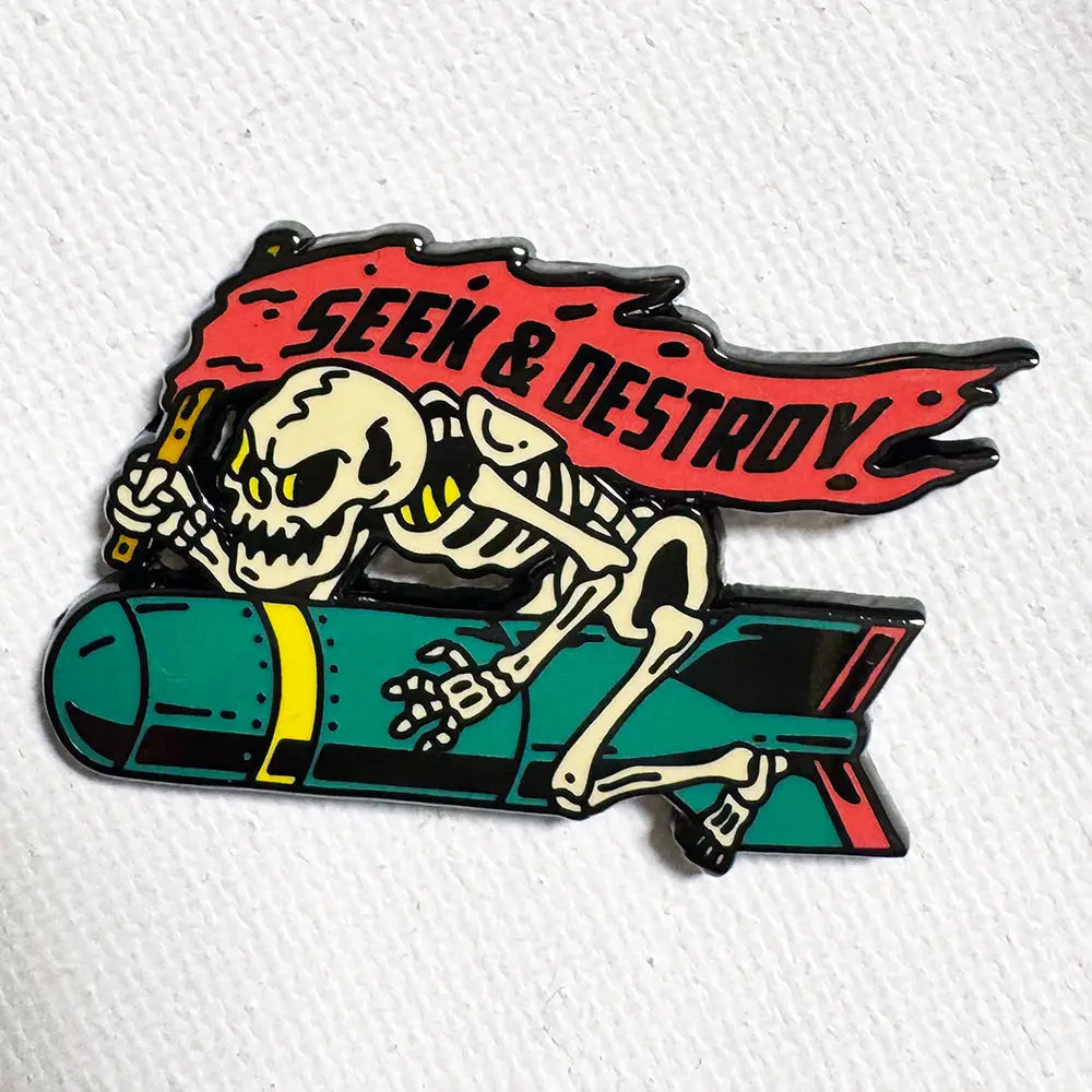 Strike Gently - Enamel Pin - La Lovely Vintage 