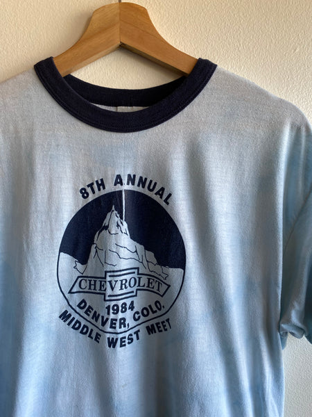 Vintage 1984 Chevrolet Midwest Meet Ringer T-Shirt