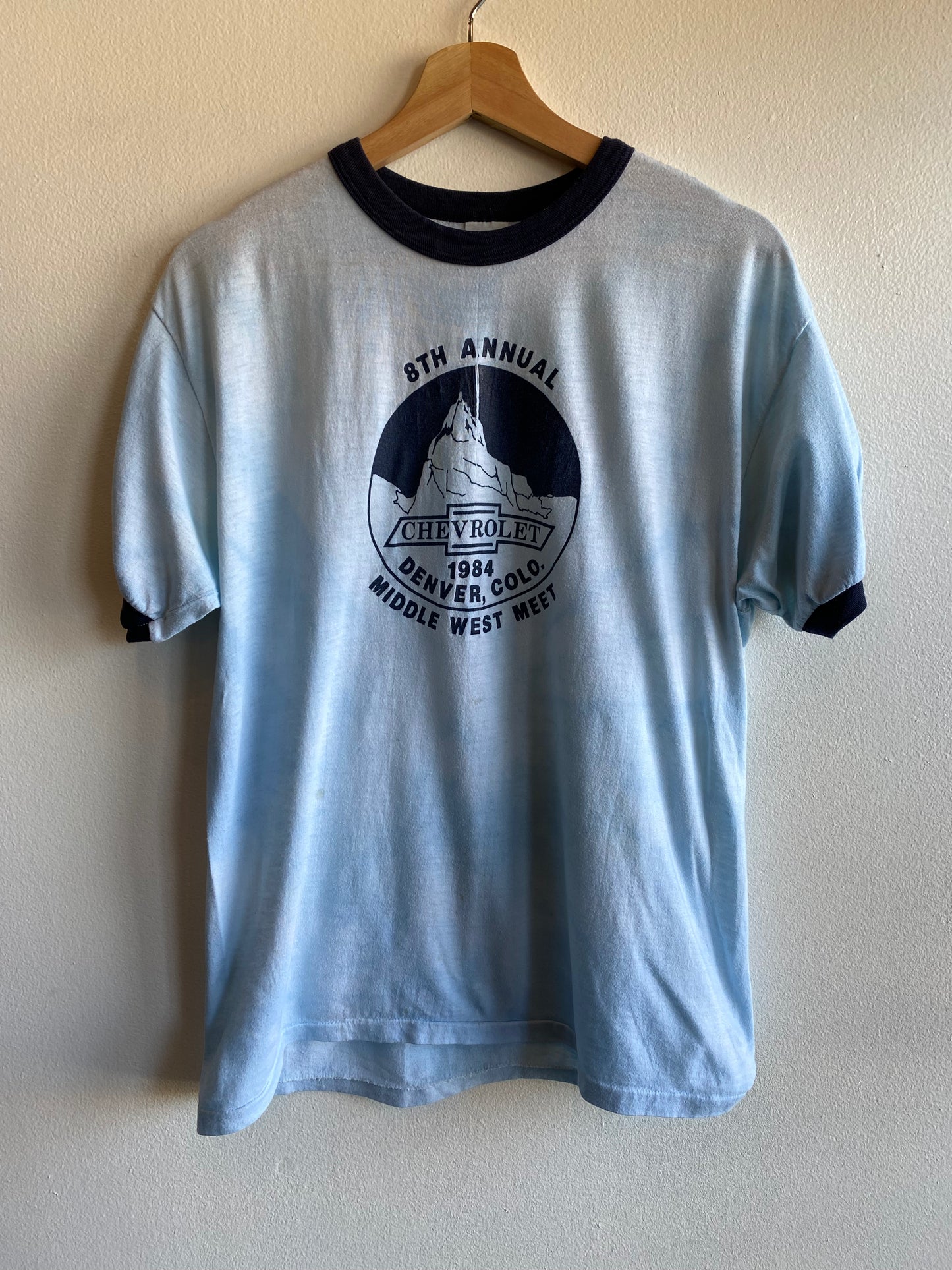 Vintage 1984 Chevrolet Midwest Meet Ringer T-Shirt