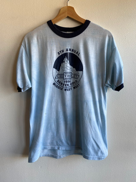 Vintage 1984 Chevrolet Midwest Meet Ringer T-Shirt