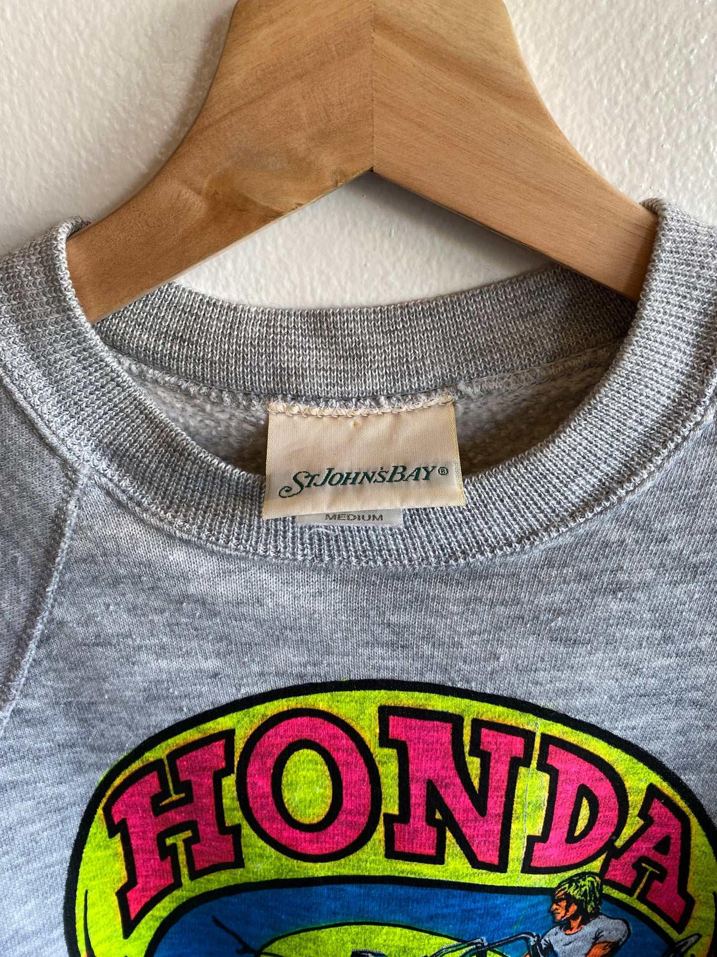 Vintage 1980’s “Honda Forever” Heather Grey Crewneck Sweatshirt