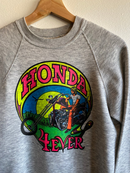 Vintage 1980’s “Honda Forever” Heather Grey Crewneck Sweatshirt